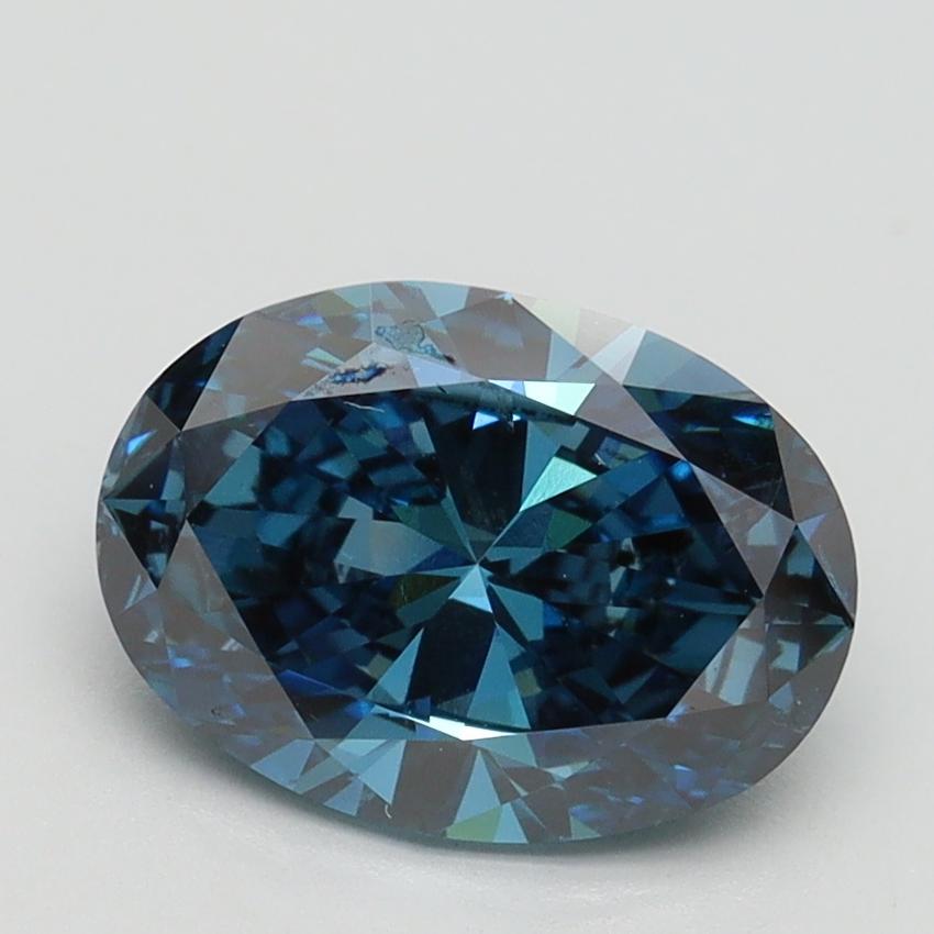 2.00 Ct. Fancy Vivid Blue Oval Lab Grown Diamond