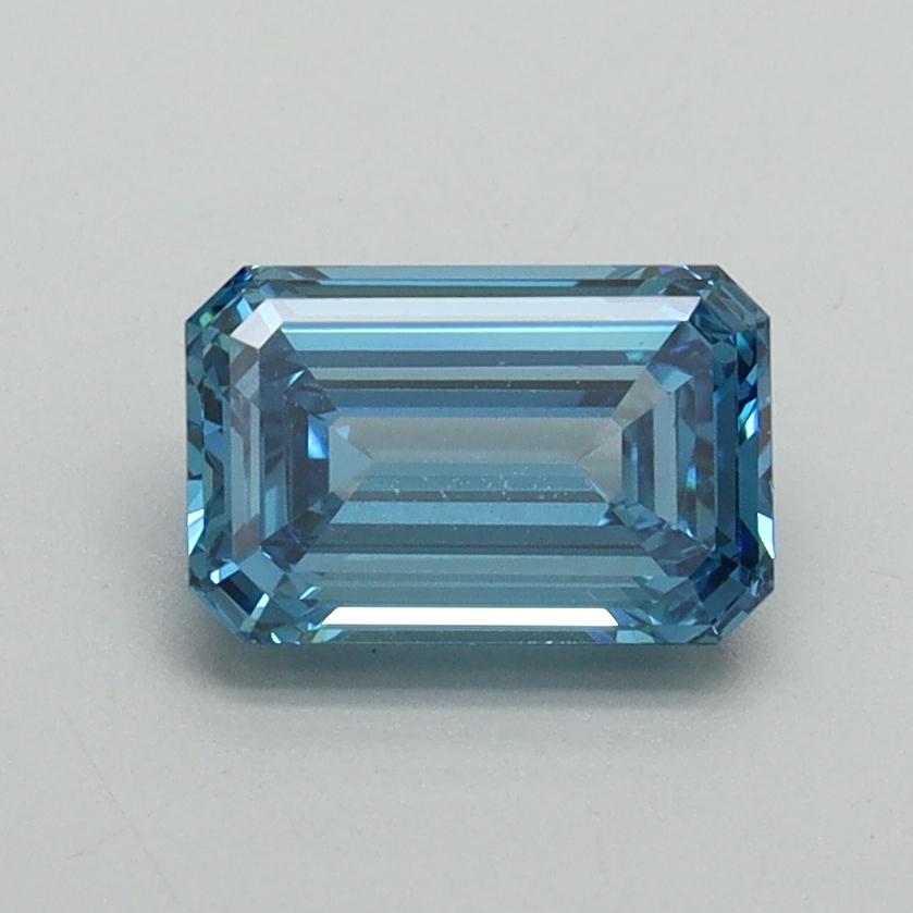 1.01 Ct. Fancy Vivid Blue Emerald Lab Grown Diamond