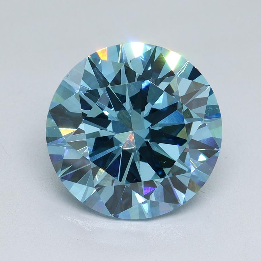 4.01 Ct. Fancy Vivid Blue Round Lab Grown Diamond