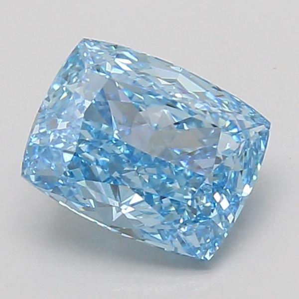 1.85 Ct. Fancy Vivid Blue Cushion Lab Grown Diamond