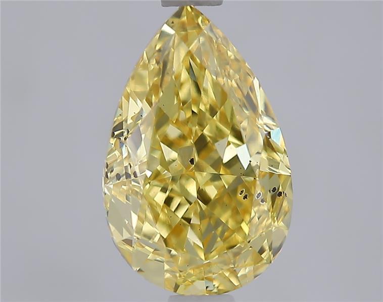 2.05 Ct. Fancy Vivid Yellow Yellow Pear Lab Grown Diamond