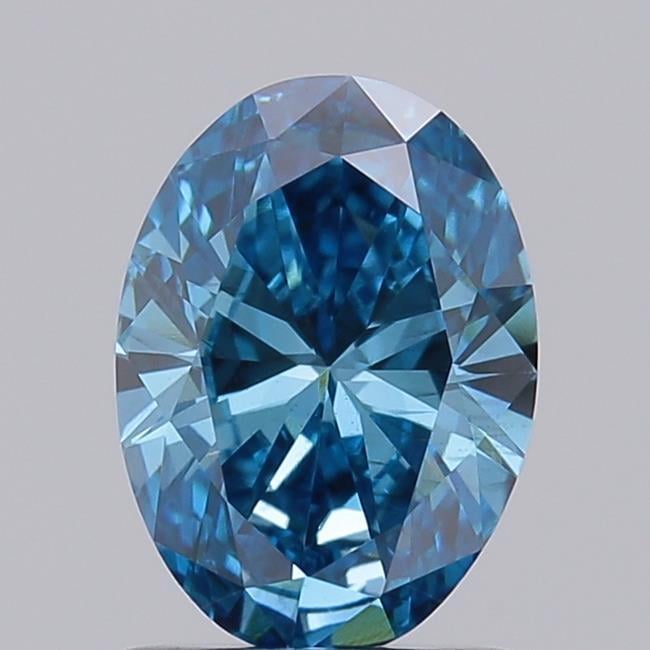 0.99 Ct. Fancy Vivid Blue Oval Lab Grown Diamond