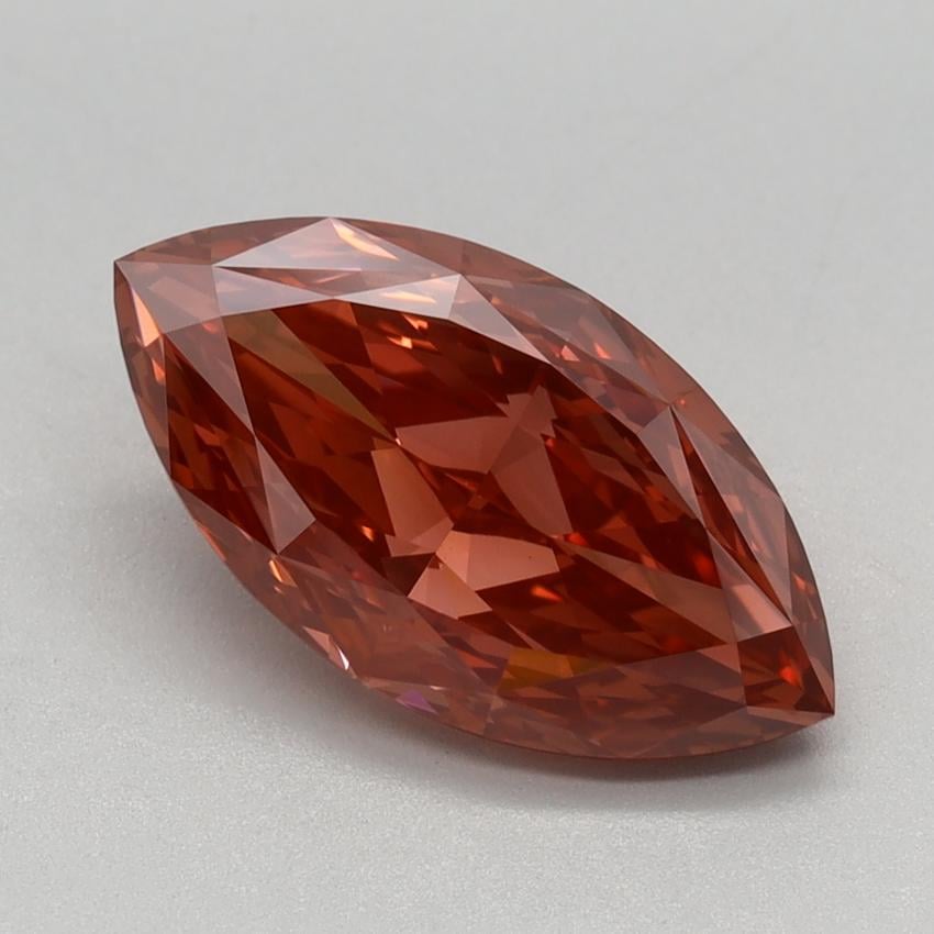 2.05 Ct. Fancy Vivid Brown Pink Marquise Lab Grown Diamond
