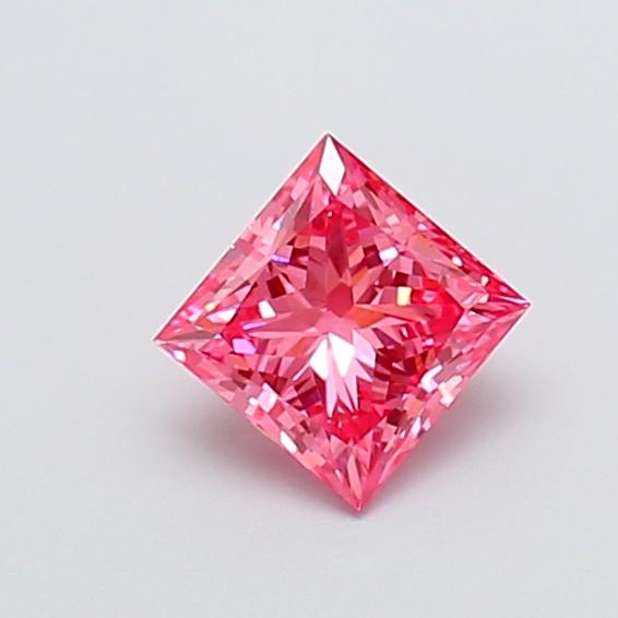 0.81 Ct. Fancy Vivid Pink Princess Lab Grown Diamond