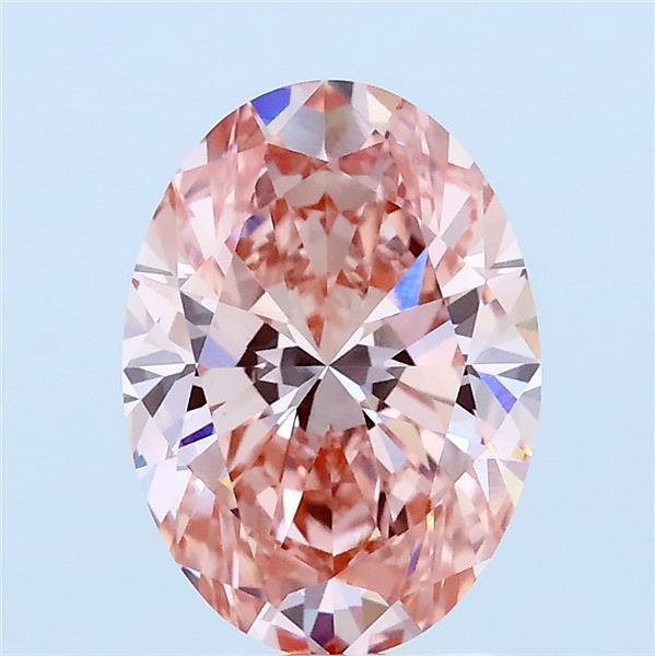 2.00 Ct. Fancy Vivid Pink Oval Lab Grown Diamond