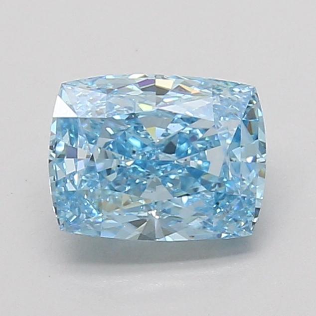 1.59 Ct. Fancy Vivid Blue Cushion Lab Grown Diamond
