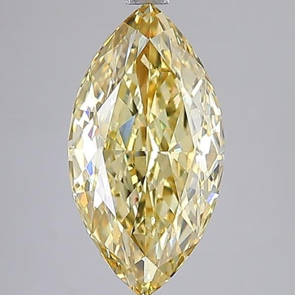 4.03 Ct. Fancy Yellow Marquise Lab Grown Diamond