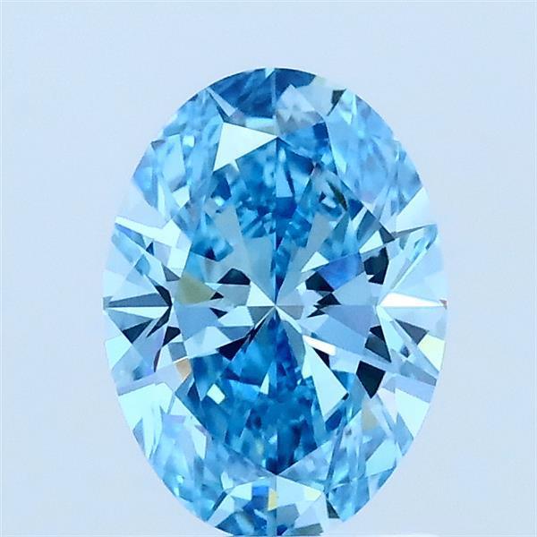 1.03 Ct. Fancy Vivid Blue Oval Lab Grown Diamond