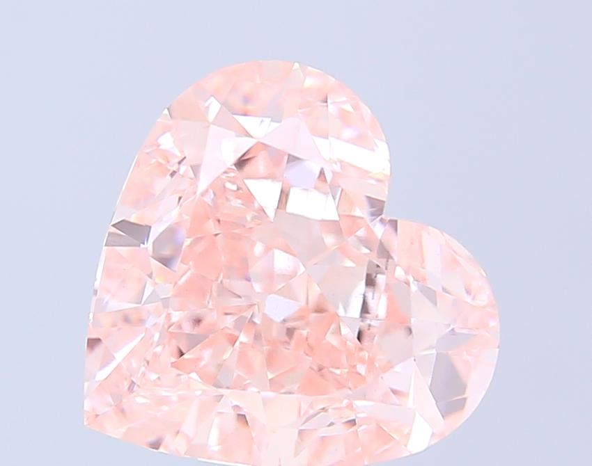 7.53 Ct. Fancy Intense  Pink Heart Lab Grown Diamond