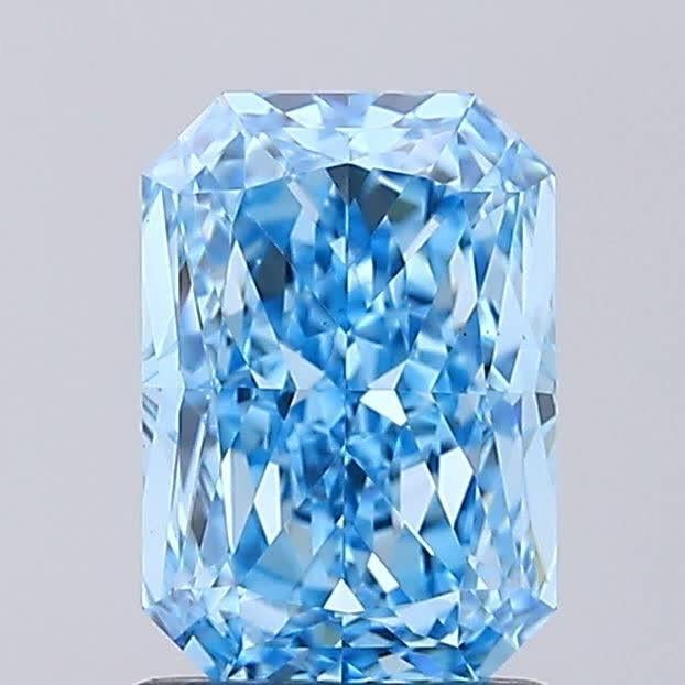 1.53 Ct. Fancy Vivid Blue Radiant Lab Grown Diamond