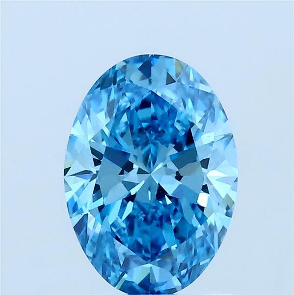 1.00 Ct. Fancy Vivid Blue Oval Lab Grown Diamond