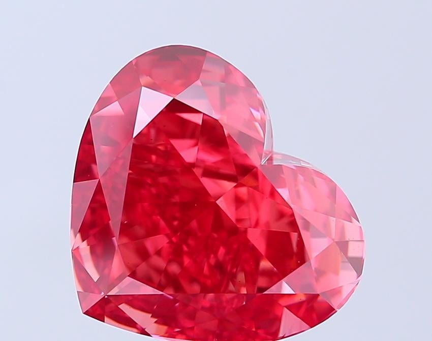 8.33 Ct. Fancy Vivid  Red Heart Lab Grown Diamond