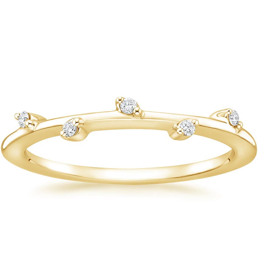Rose gold diamond engagement ring with surprise diamond details