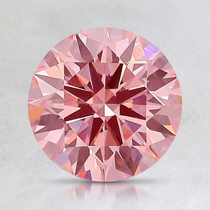 1.51 Ct. Fancy Vivid Pink Round Lab Created Diamond