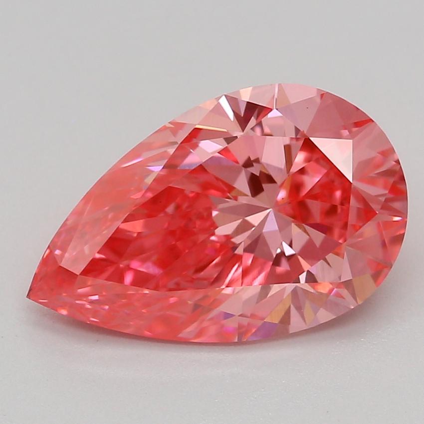 1.52 Ct. Fancy Vivid Pink Pear Lab Grown Diamond