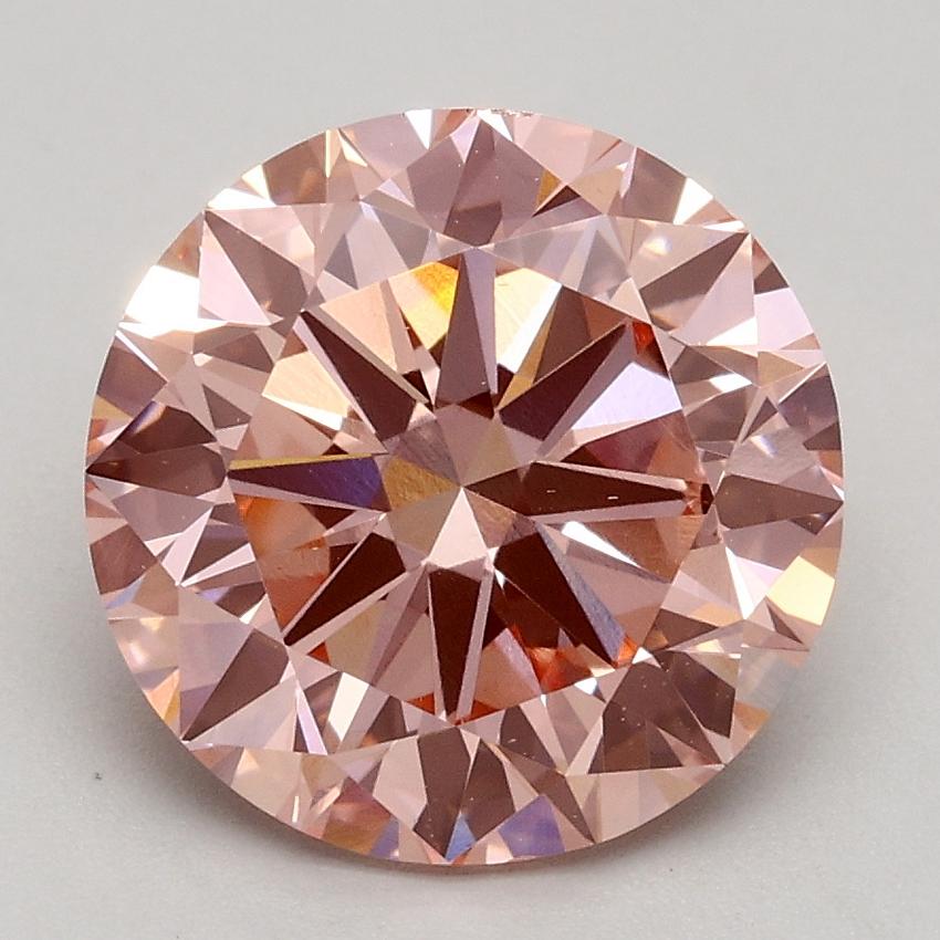 2.50 Ct. Fancy Intense Pink Round Lab Grown Diamond