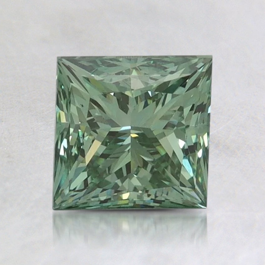 1.54 Ct. Fancy Vivid Pacific Green Princess Lab Grown Diamond