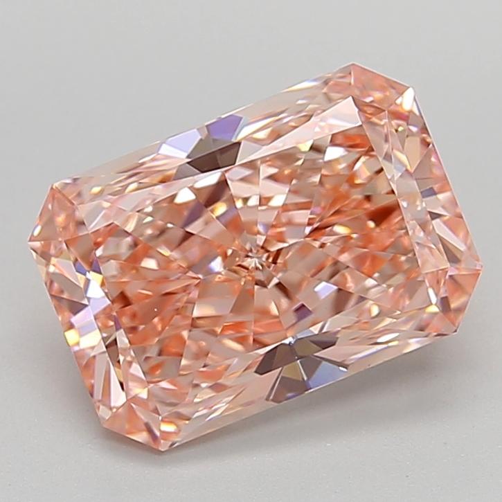 4.06 Ct. Fancy Vivid  Pink Radiant Lab Grown Diamond