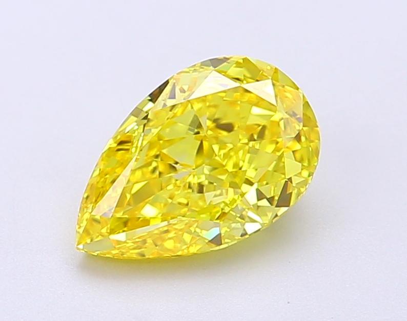 1.57 Ct. Fancy Vivid  Yellow Pear Lab Grown Diamond