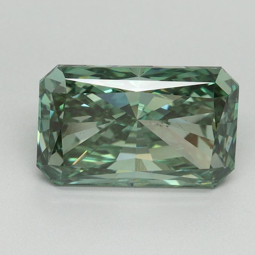 3.04 Ct. Fancy Vivid Green Radiant Lab Grown Diamond