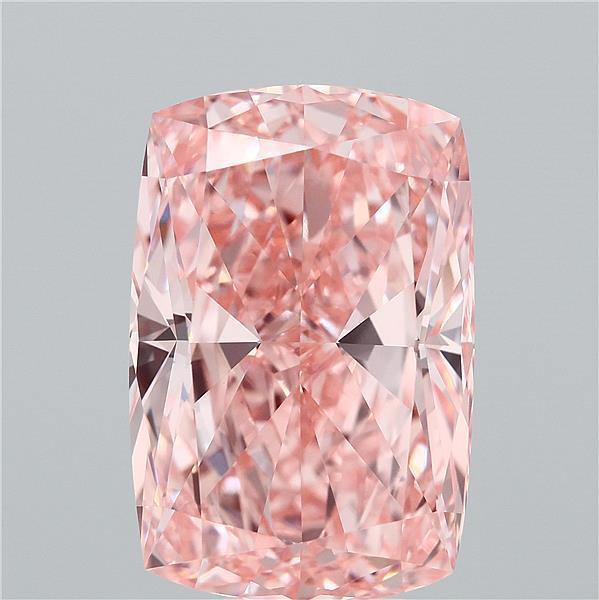 7.15 Ct. Fancy Vivid Pink Cushion Lab Grown Diamond