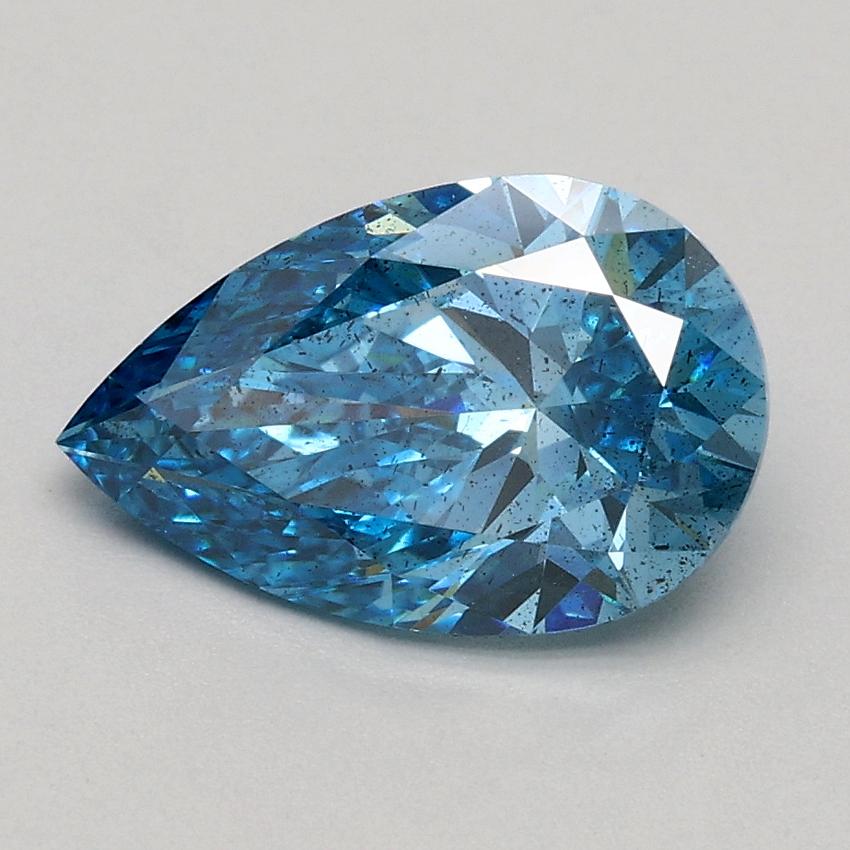 1.32 Ct. Fancy Vivid Blue Pear Lab Grown Diamond