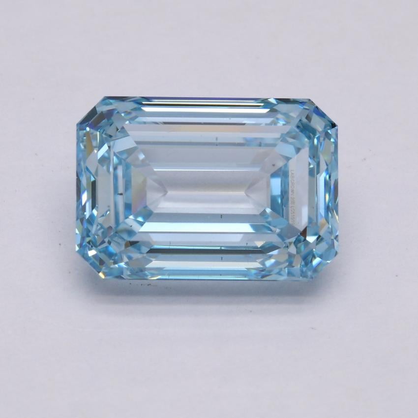 5.18 Ct. Fancy Intense Blue Emerald Lab Grown Diamond