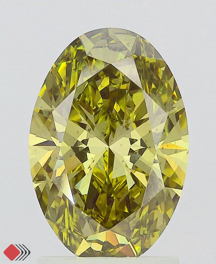2.06 Ct. Fancy Vivid Yellowish Green Oval Lab Grown Diamond