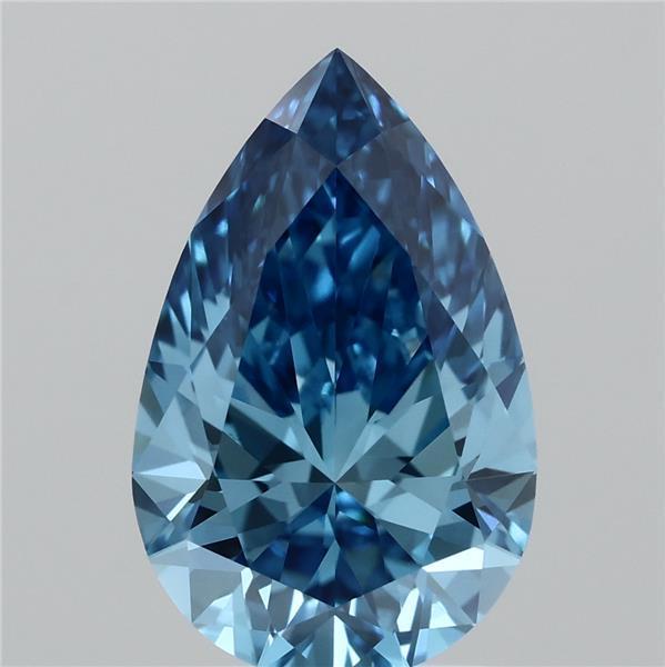 2.01 Ct. Fancy Vivid Blue Pear Lab Grown Diamond
