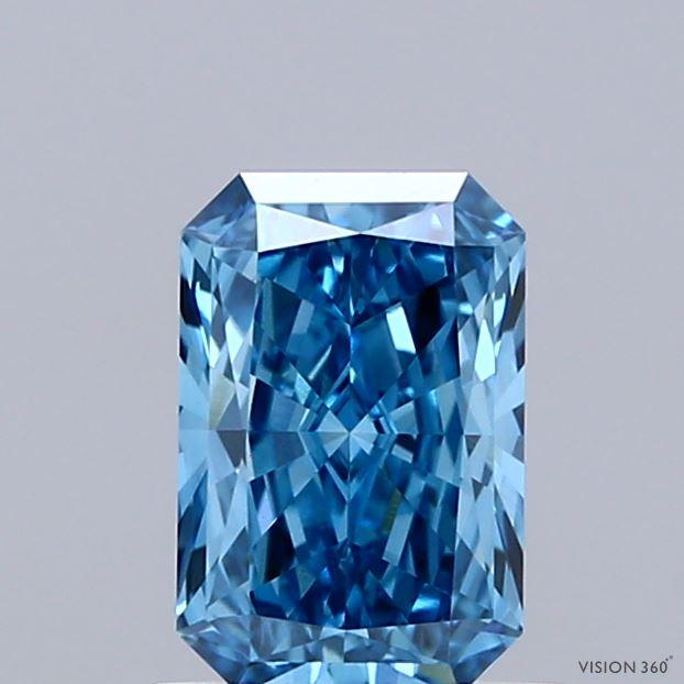 1.01 Ct. Fancy Vivid Blue Radiant Lab Grown Diamond