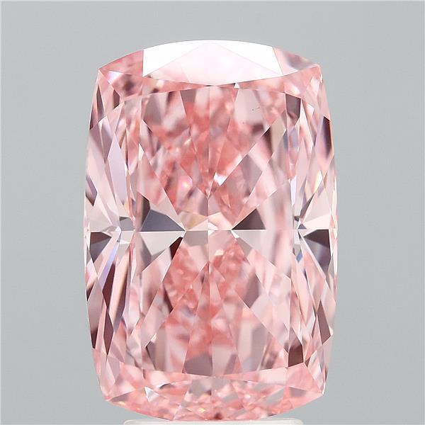 5.05 Ct. Fancy Vivid Pink Cushion Lab Grown Diamond