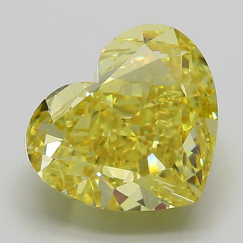 5.06 Ct. Fancy Intense Yellow Heart Lab Grown Diamond