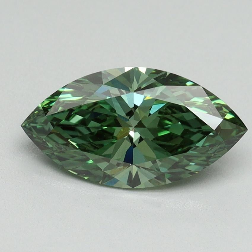 1.61 Ct. Fancy Vivid Green Marquise Lab Grown Diamond