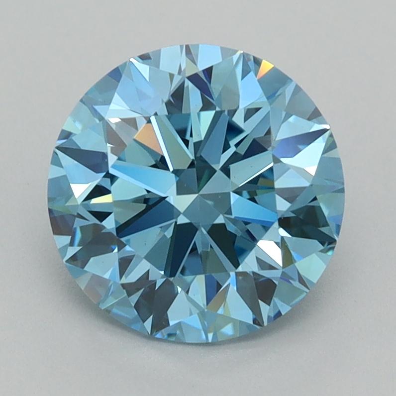 2.00 Ct. Fancy Vivid  Blue Round Lab Grown Diamond
