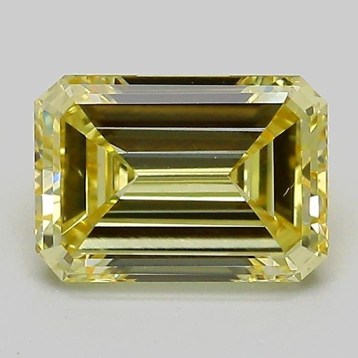 1.75 Ct. Fancy  Yellow Emerald Lab Grown Diamond