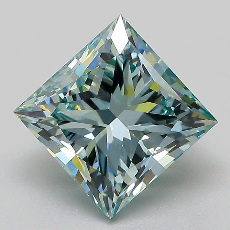 2.53 Ct. Fancy Intense  Green Princess Lab Grown Diamond