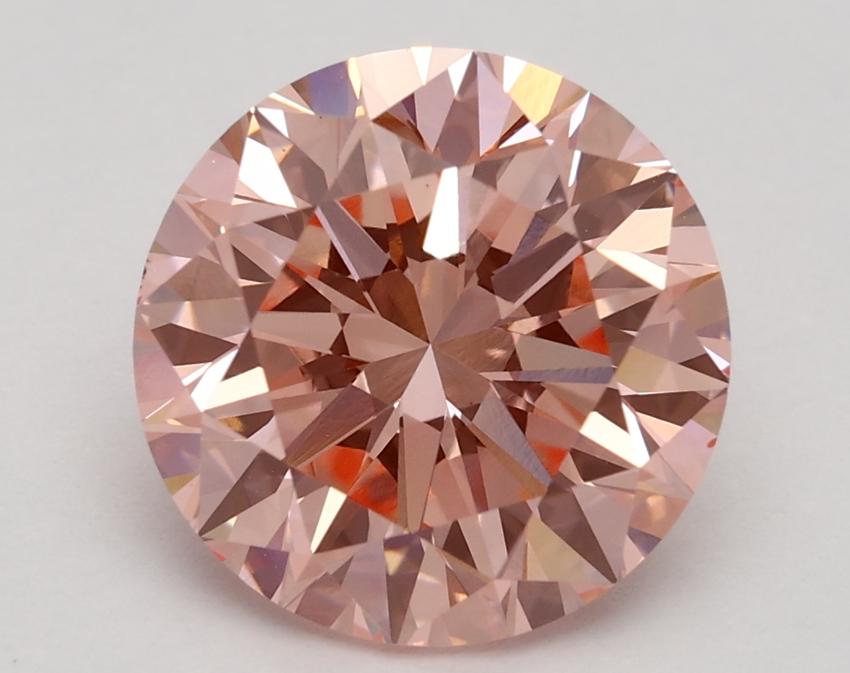 3.03 Ct. Fancy Vivid Pink Round Lab Grown Diamond
