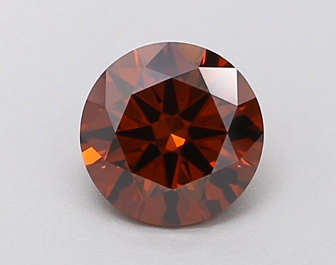 0.44 Ct. Fancy Deep  Orange Round Lab Grown Diamond