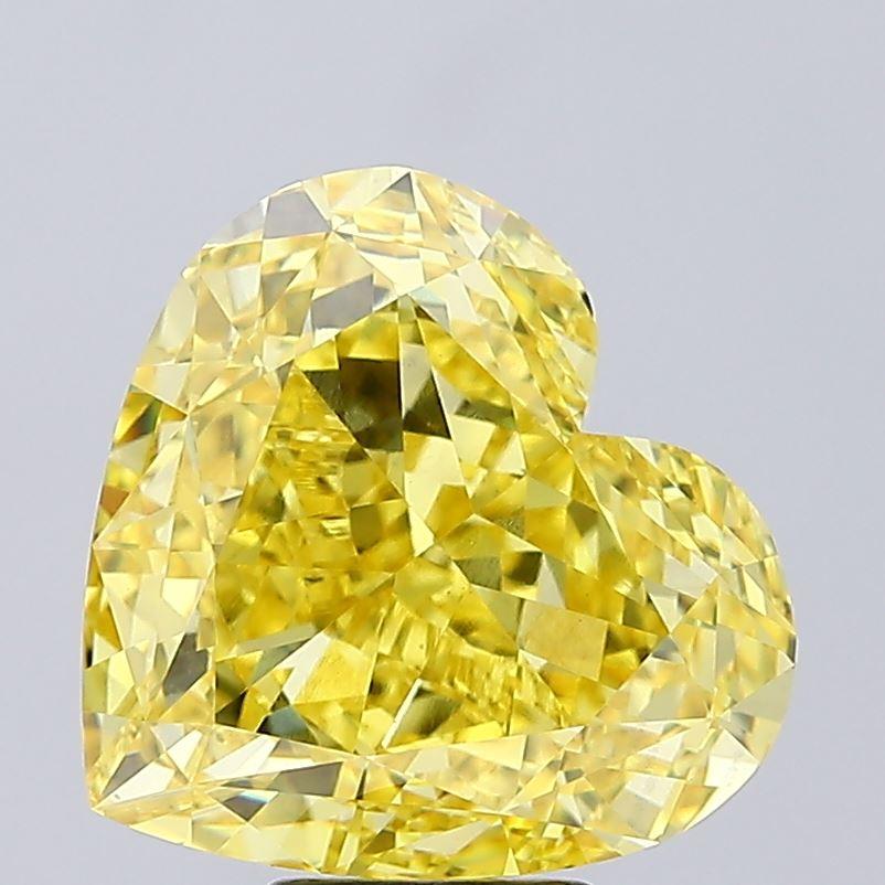 10.03 Ct. Fancy Vivid  Yellow Heart Lab Grown Diamond