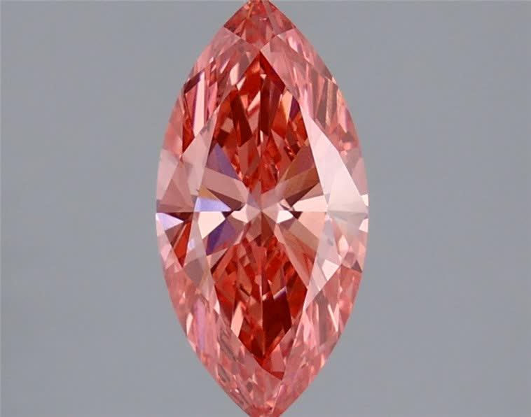 0.96 Ct. Fancy Vivid Pink Marquise Lab Grown Diamond
