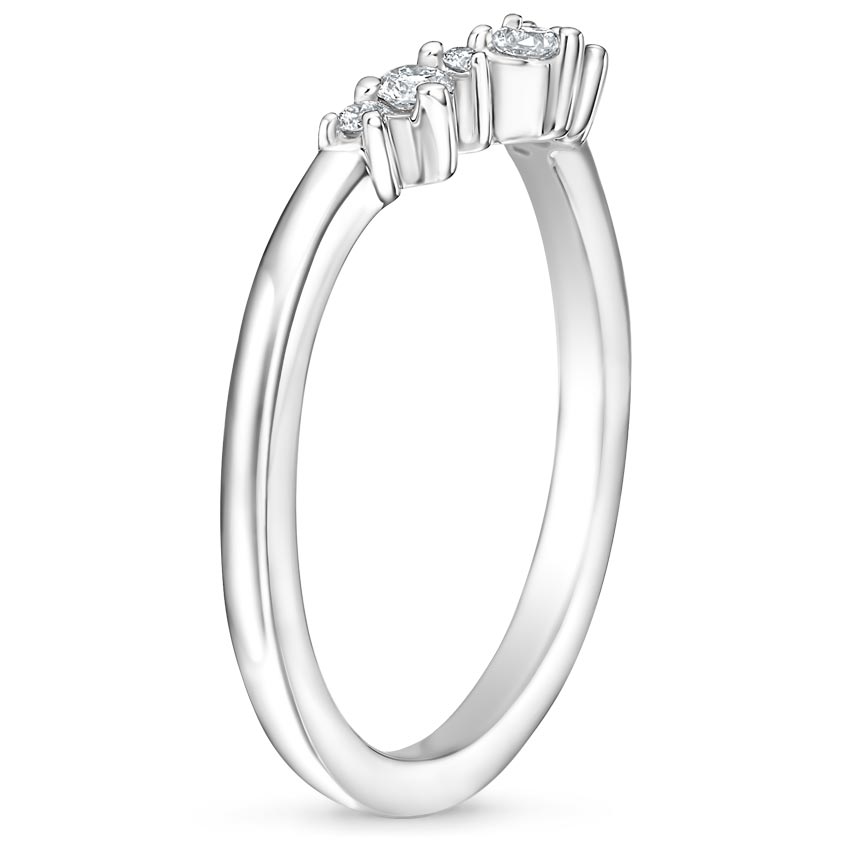 18K White Gold Aubrey Diamond Ring, large side view