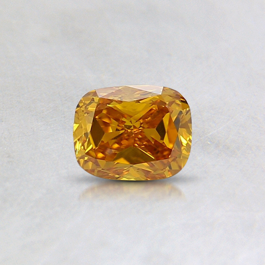 0.36 Ct. Fancy Vivid Yellow-Orange Cushion Lab Grown Diamond
