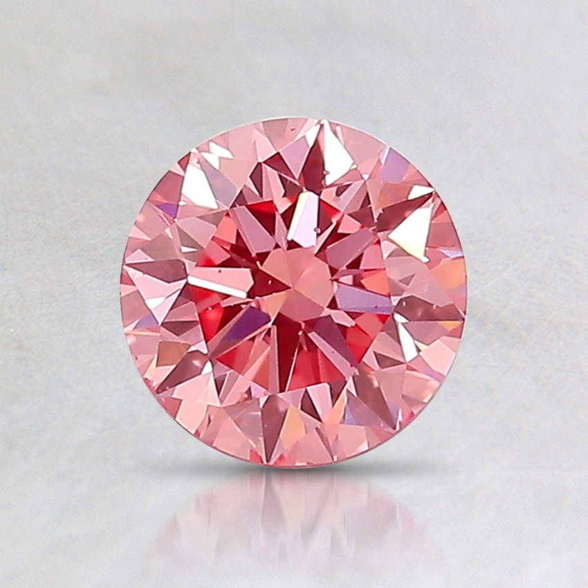 0.98 Ct. Fancy Intense Pink Round Lab Created Diamond