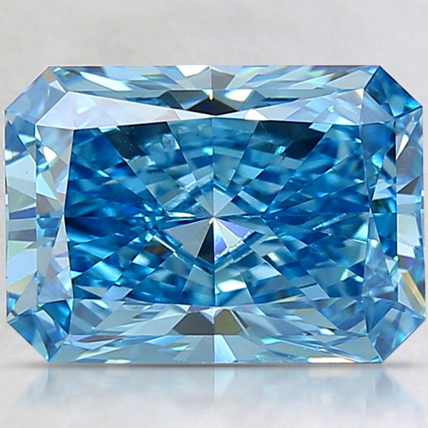 4.03 Ct. Fancy Vivid Blue Radiant Lab Created Diamond