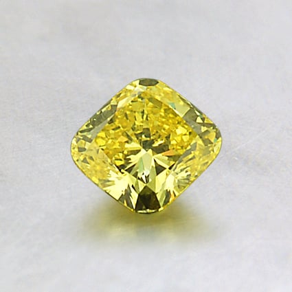 5.45 mm Lab Grown Yellow Cushion Diamond