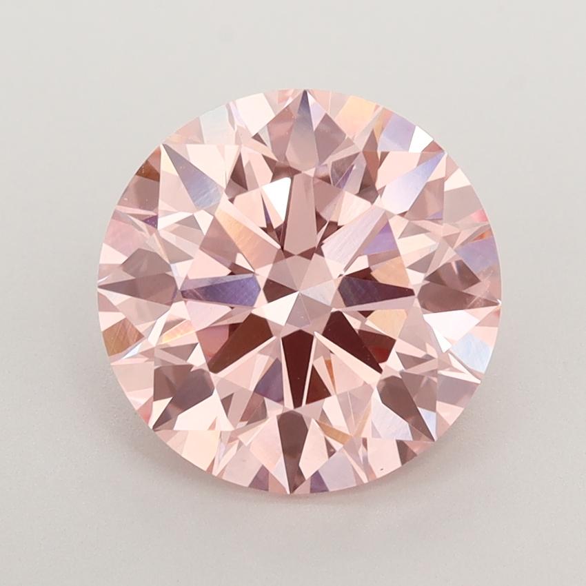 3.40 Ct. Fancy Vivid  Pink Round Lab Grown Diamond