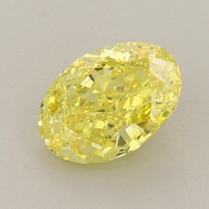 1.02 Ct. Fancy Vivid  Yellow Oval Lab Grown Diamond