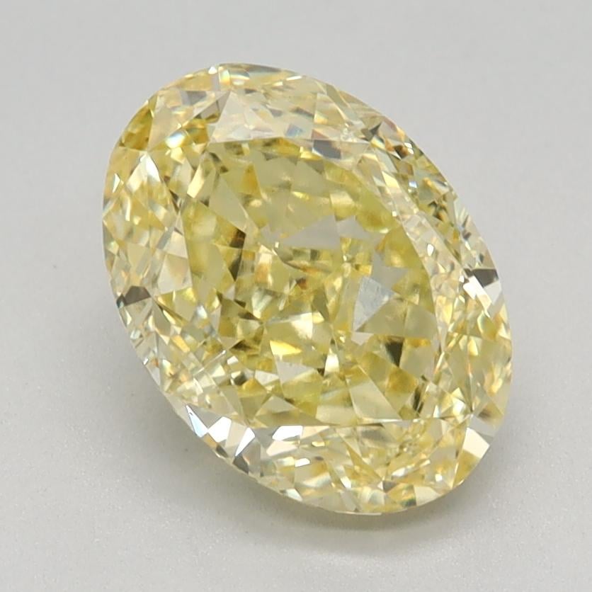 1.68 Ct. Fancy Intense Yellow Oval Lab Grown Diamond