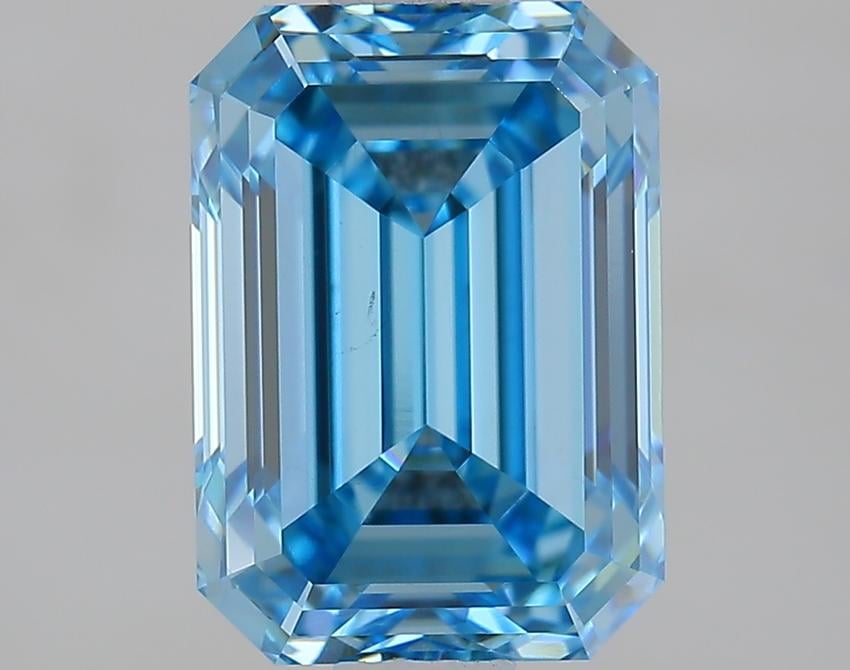 1.79 Ct. Fancy Intense Blue Emerald Lab Grown Diamond
