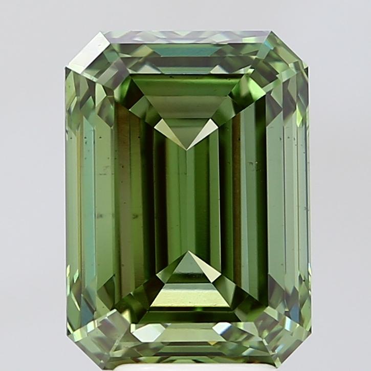 6.00 Ct. Fancy Vivid Green Emerald Lab Grown Diamond